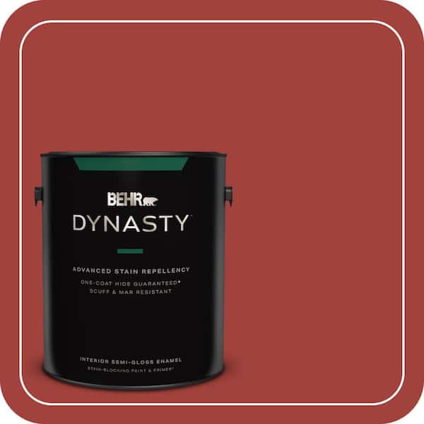 BEHR DYNASTY 1 gal. Home Decorators Collection #HDC-SM16-12 Tomato Slices Semi-Gloss Enamel Interior Stain-Blocking Paint & Primer