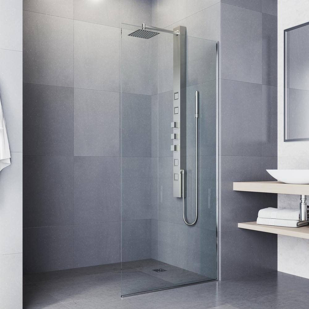 Sutton 58" Stainless Steel 4-Jet Shower Panel with Handheld Showerhead