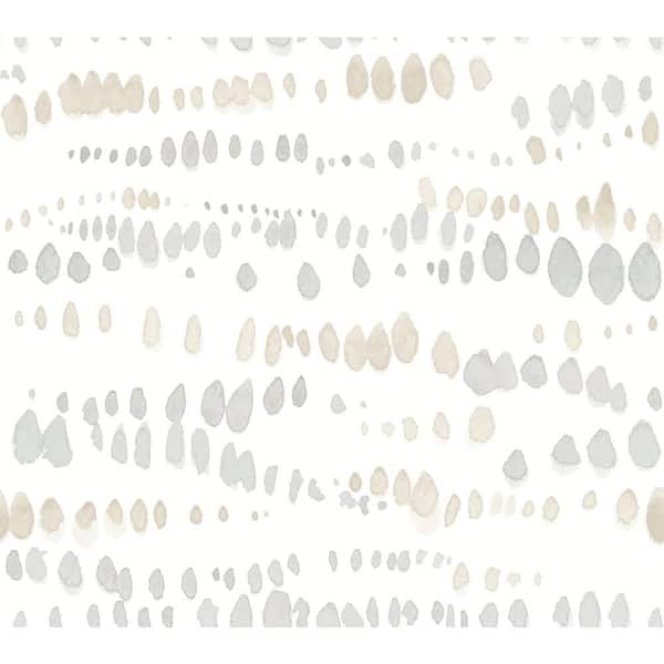 York Wallcoverings Beige Neutral Dewdrops Textured Non-Pasted Paper Wallpaper