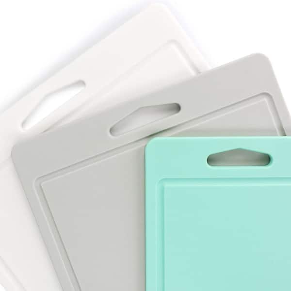 Martha Stewart BPA Free Plastic Cutting Board (16 x 12 and 12 x 8) -  Martha Blue - Dishwasher Safe, 2-Pack