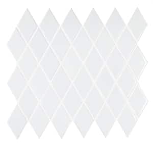 Restore Bright White 12 in. x 13 in. Glazed Ceramic Diamond Mosaic Tile (0.88 sq. ft./each)