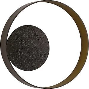 Z-2010 LED Collection 1-Light Oil Rubbed Bronze Etched Glass Modern Indoor/Outdoor Wall Sconce Light