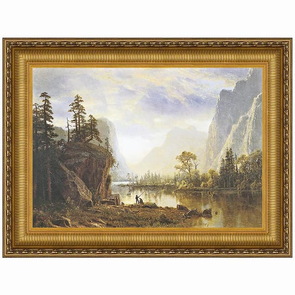Design Toscano Yosemite Valley, 1863 by Albert Bierstadt Framed Nature Oil  Painting Art Print 35.75 in. x 48.25 in. DA1654 - The Home Depot