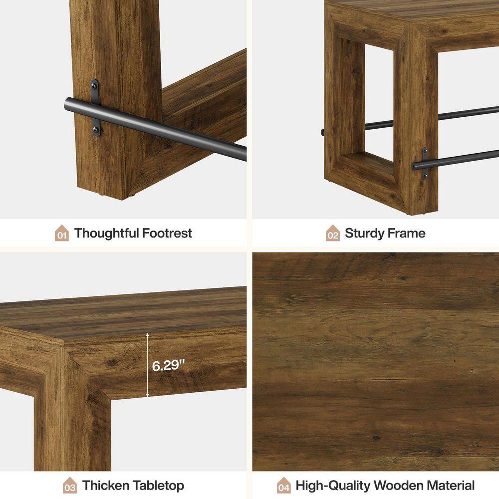 Table features and construction details.