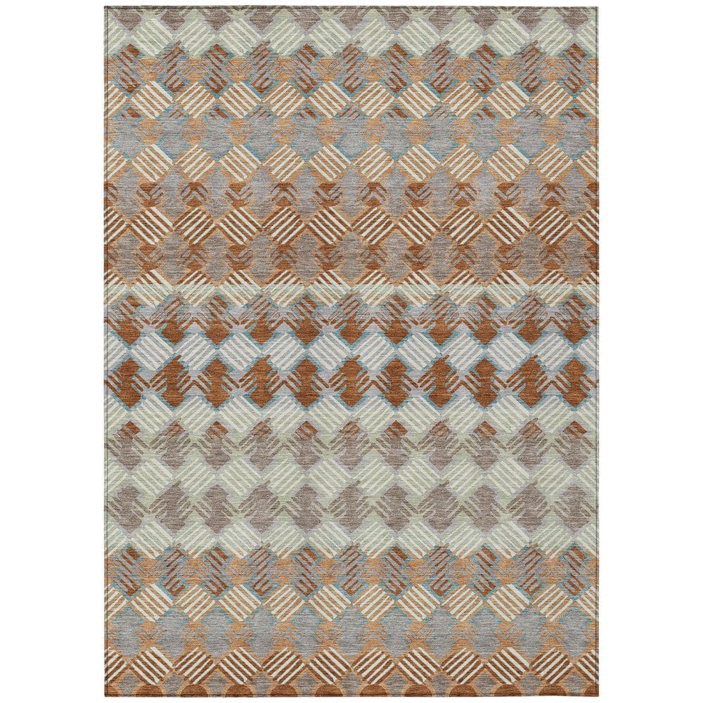 Chantille Machine Washable Indoor/Outdoor Abstract ACN2773 Paprika 3 ft. x 5 ft. Area Rug price history on PriceWatchPro