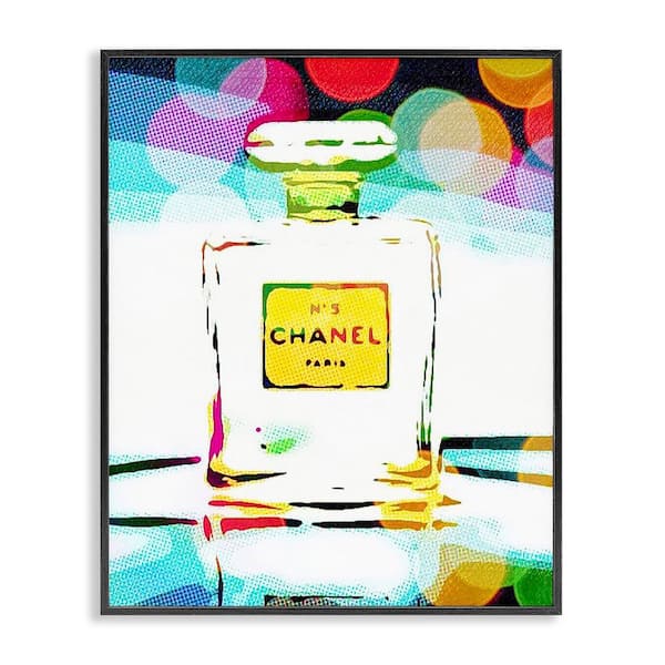 Stupell Industries Perfume with Modern Bokeh by Graffi*tee Studios Black Framed Abstract Giclee Art Print 20 in. x 16 in.