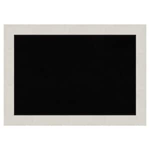 Rustic Plank White Framed Black Corkboard 41 in. x 29 in. Bulletine Board Memo Board