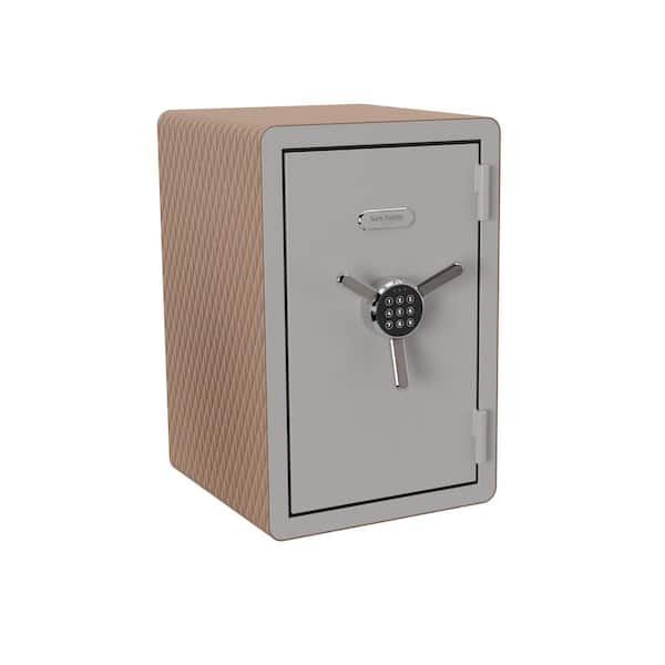 2.6 cu. Ft. Fire and Waterproof Safe with Electronic Lock and Fabric Wrap, Frost Gray