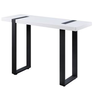 white console table black legs