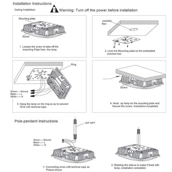 CLCXBSR LED Construction Light – 8400 Lumens, 70W, Foldable Work Light With 16.4ft Cord, IP65 Waterproof