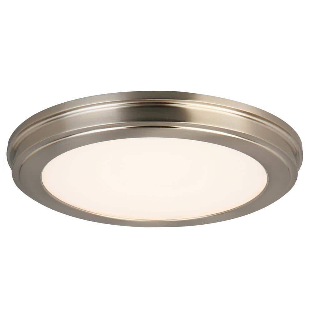 commercial electric brushed nickel led flush mount