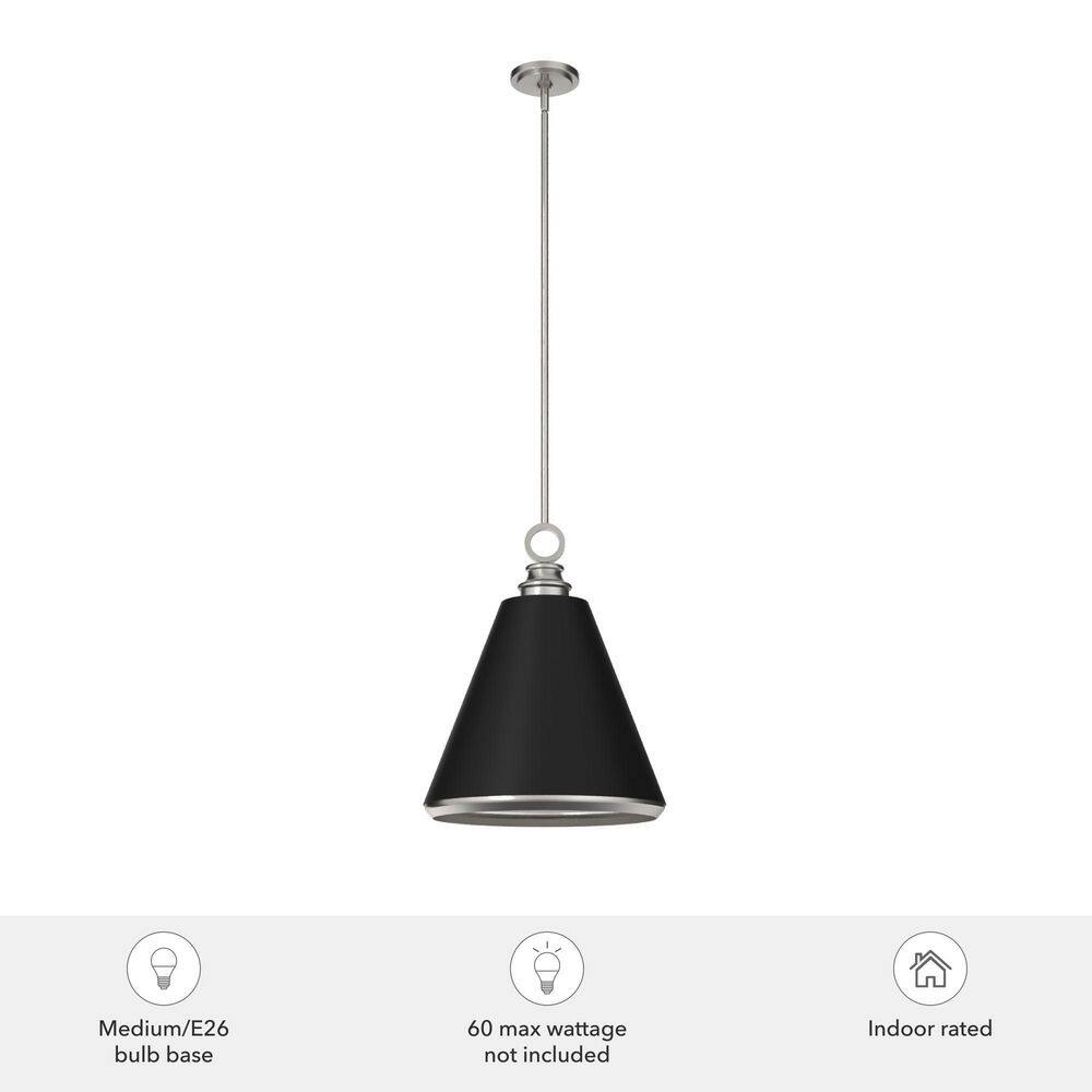 Klein 16" Brushed Nickel Modern Pendant Light