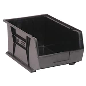 Ultra Series 13.71 Qt. Stack and Hang Bin in Black (4-Pack)