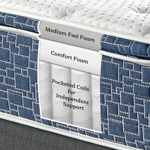 12 in. Plush Memory Foam and Innerspring Pillow Top CertiPUR-US Foam Queen Hybrid Mattress