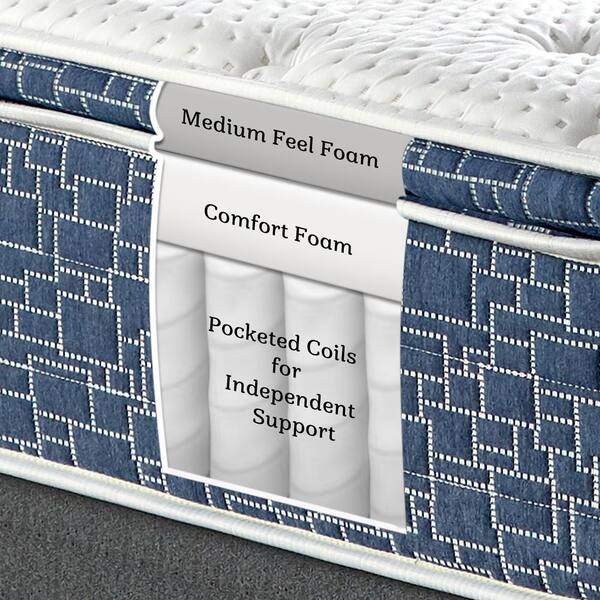 american bedding plush pillow top hybrid mattress