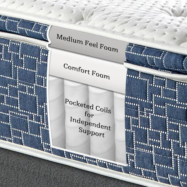 12 plush pillow top hybrid mattress american bedding