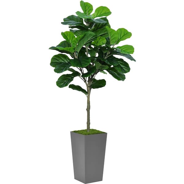 Cubilan 5 ft. Green Artificial Fiddle Leaf Fig Tree