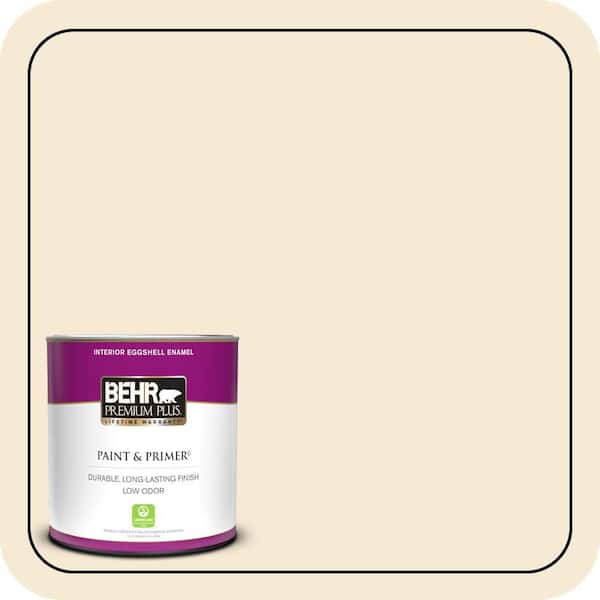 BEHR PREMIUM PLUS 1 qt. Home Decorators Collection #HDC-CT-02 Garden Rose White Eggshell Enamel Low Odor Interior Paint & Primer