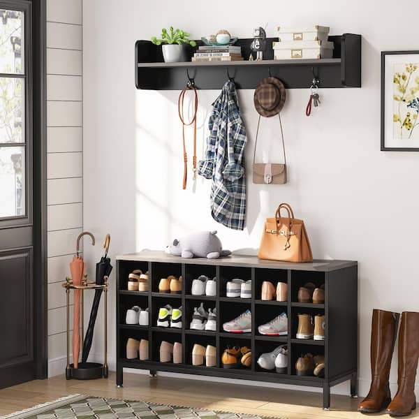 Sliver Metal Wall Mounted Boots and Shoe Rack Storage Organizer