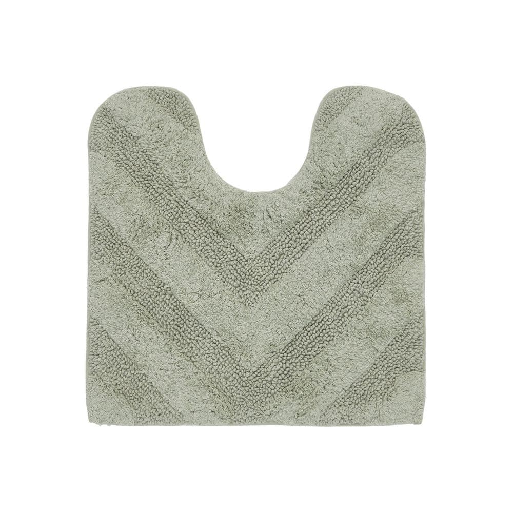 Hugo Dark Sage Cotton Tufted Non-Slip 20" x 20" Bath Rug