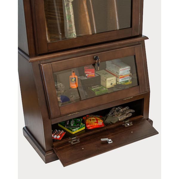 1 Gun Horizontal Key Locking Display Cabinet in Brown 1 Gun Horizontal Key Locking Display Cabinet in Brown