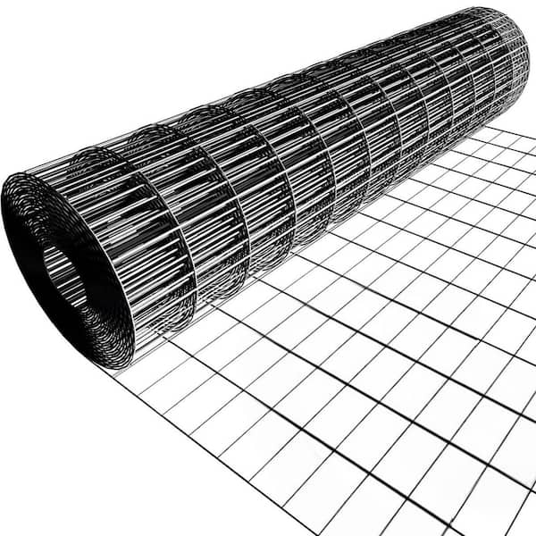 2 in. x 3 in. 16-Gauge Welded Wire Mesh Fence, 2 ft. x 50 ft. Black Vinyl Coated Hardware Cloth