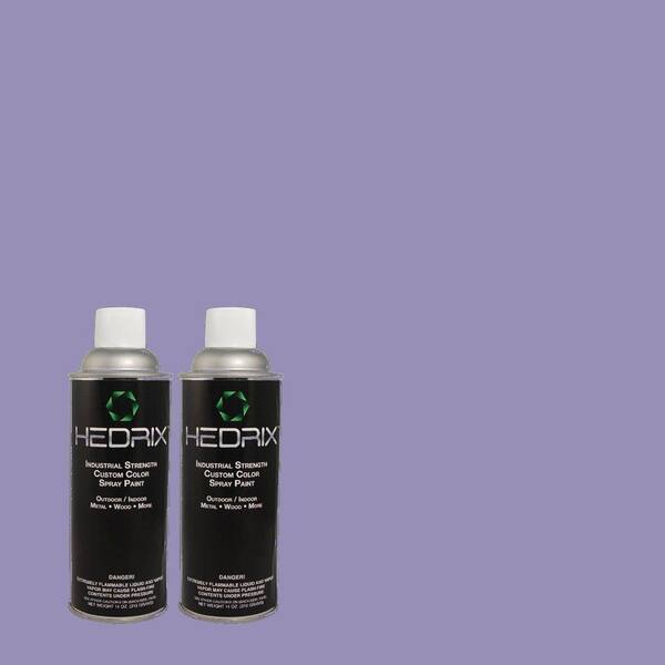 Hedrix 11 oz. Match of 620B-5 Pristine Petal Semi-Gloss Custom Spray Paint (2-Pack)