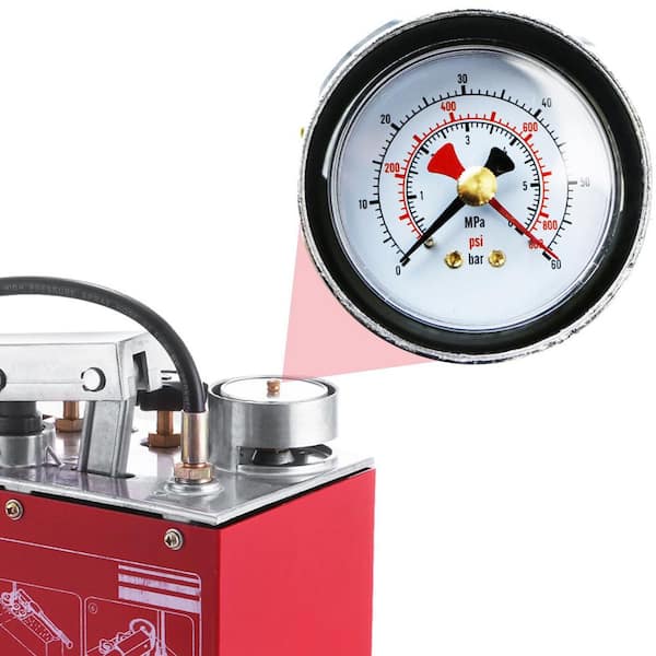 SKYSHALO - Hydraulic Pressure Test Pump 50 Bar Hand Pressure Test Pump 726 PSI 3.2 Gal. Tank 45 ML 1/2 in. BSP Hydrostatic