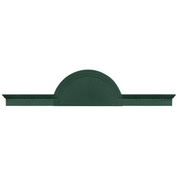 Builders Edge 70 in. - 106 in. Classic Dentil Panel Window and Door Accent in 028 Forest Green-DISCONTINUED