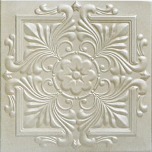 Victorian 1.6 ft. x 1.6 ft. Glue Up Foam Ceiling Tile in Onyx Gold