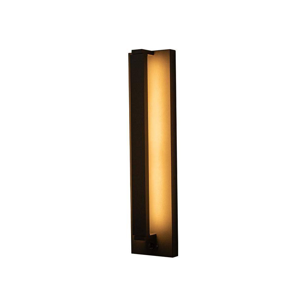 Modern Matte Black Outdoor Wall Sconce 20 in. Motion Sensor Hardwired with Integrated LED Porch Garage Patio price history on PriceWatchPro