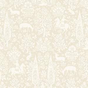 Sherwood Cream Woodland Peelable Wallpaper (Covers 56.4 sq. ft.)