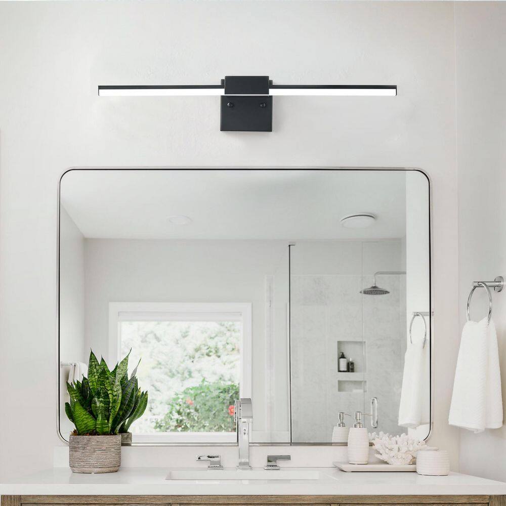 thumbnail image 2 of Jaylin 4 Light Bathroom Vanity Light, Black - Contemporary - Bathroom... 2 of 13