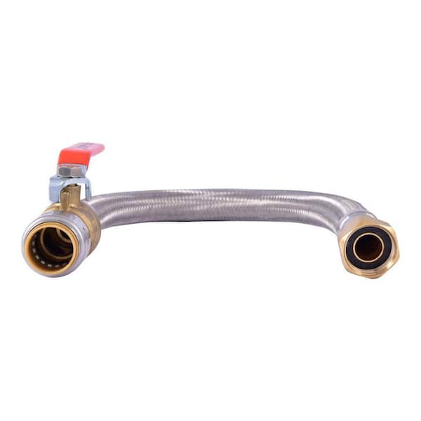 3/4 in. Push-to-Connect x 3/4 in. FIP x 12 in. Braided Stainless Steel Water Heater Connector