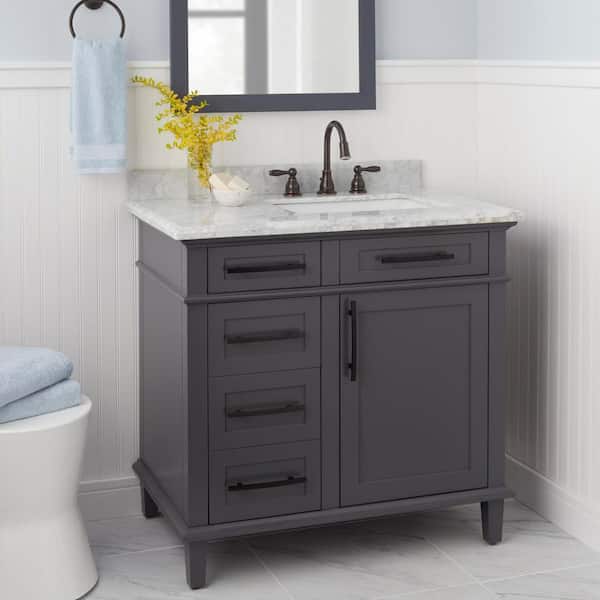 Mandouri 8 in. Widespread Double-Handle LED High-Arc Bathroom Faucet in Bronze