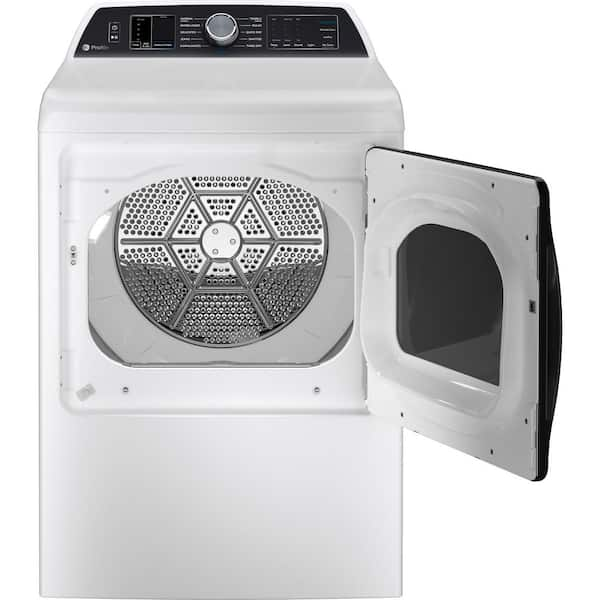 GE Profile 7.4 cu. ft. Smart Gas Dryer in White with Steam