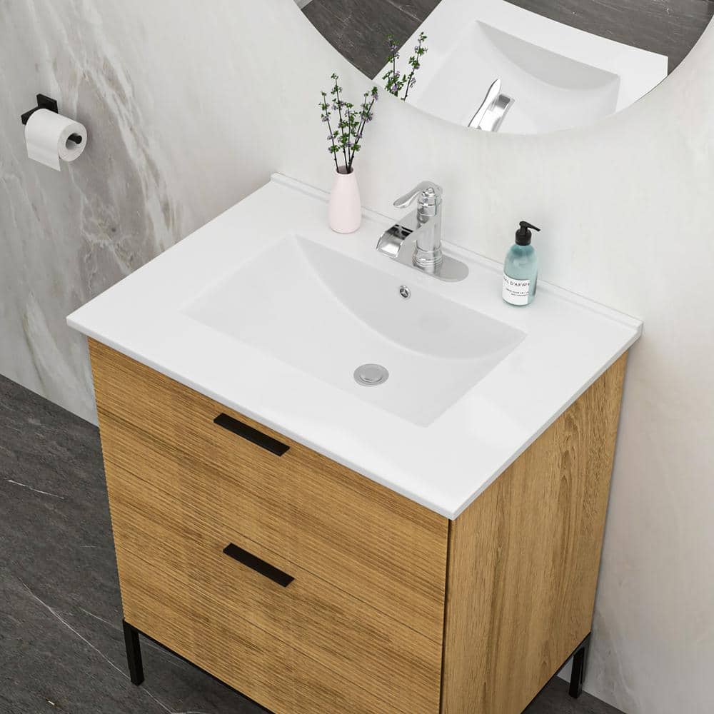 Reviews for Staykiwi 30.2 in. Drop-In Ceramic Bathroom Sink