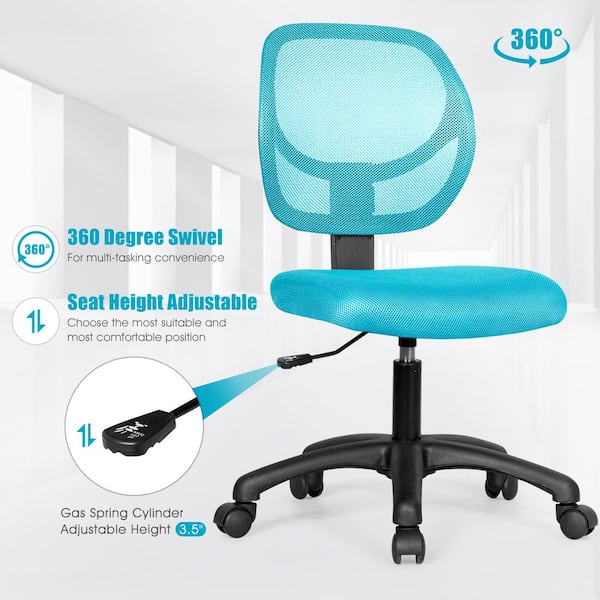 most comfortable armless desk chair