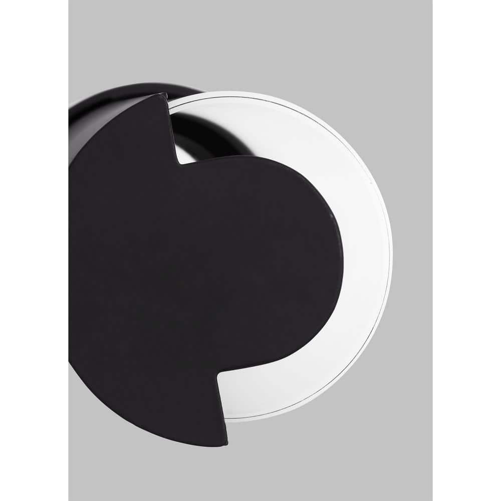 Neltev Matte Black 24" LED Bath Vanity Light with White Shade