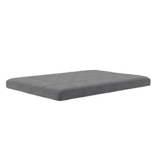 Lexi 6 in. Quilted Gray Microfiber Medium Comfort Polyester Filled Tight Top Futon Full Size Mattress