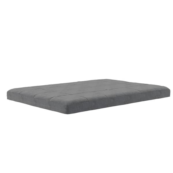 DHP Lexi 6 in. Quilted Gray Microfiber Medium Comfort Polyester Filled Tight Top Futon Full Size Mattress