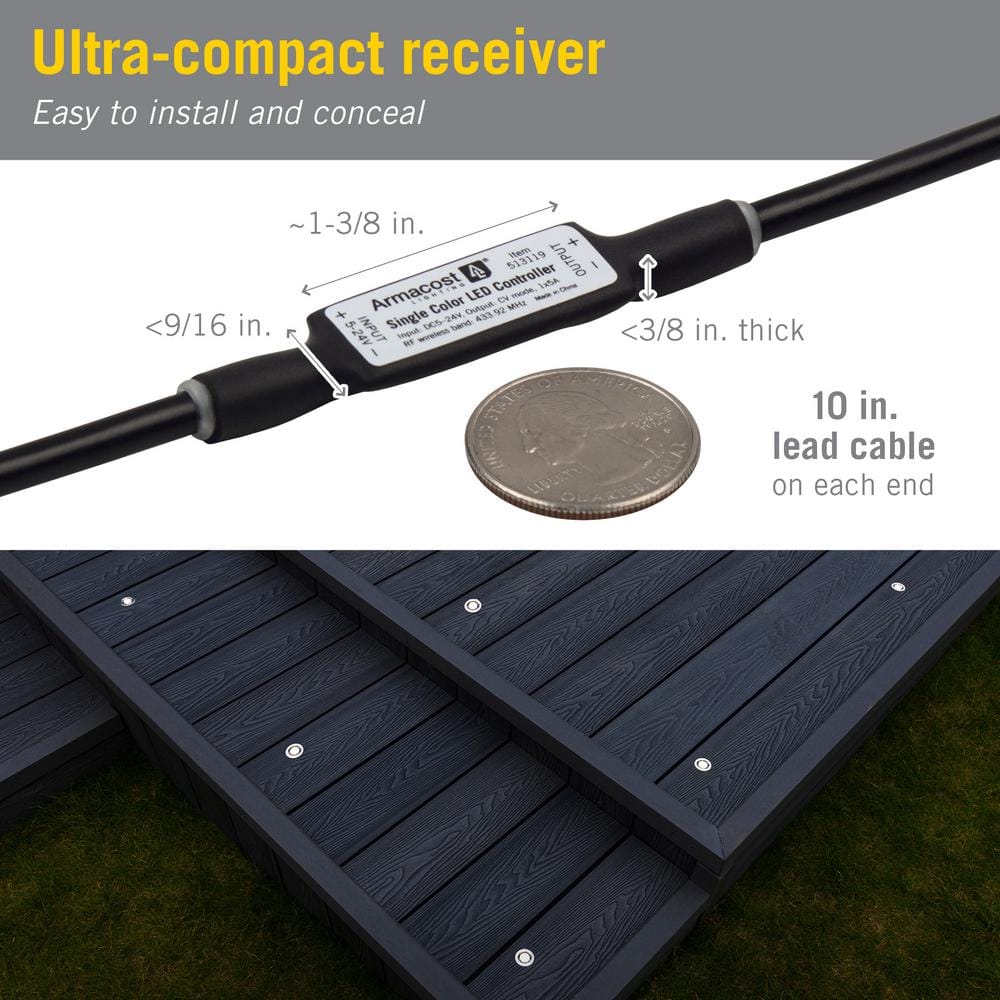 White Wireless Outdoor LED Light Controller with Remote