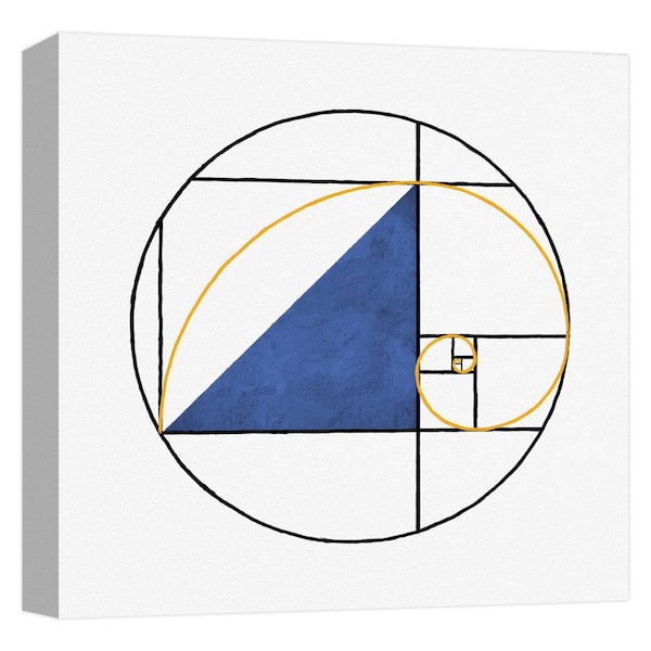 PTM Images ''Mondrian Circle II'' Canvas Abstract Wall Art 15 in. x 15 in.