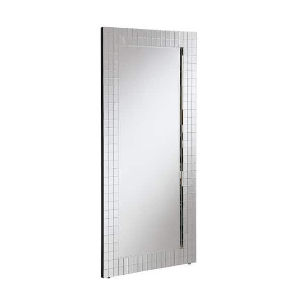Silver 2 in. W x 71 in. H Wood Full Length Mirror