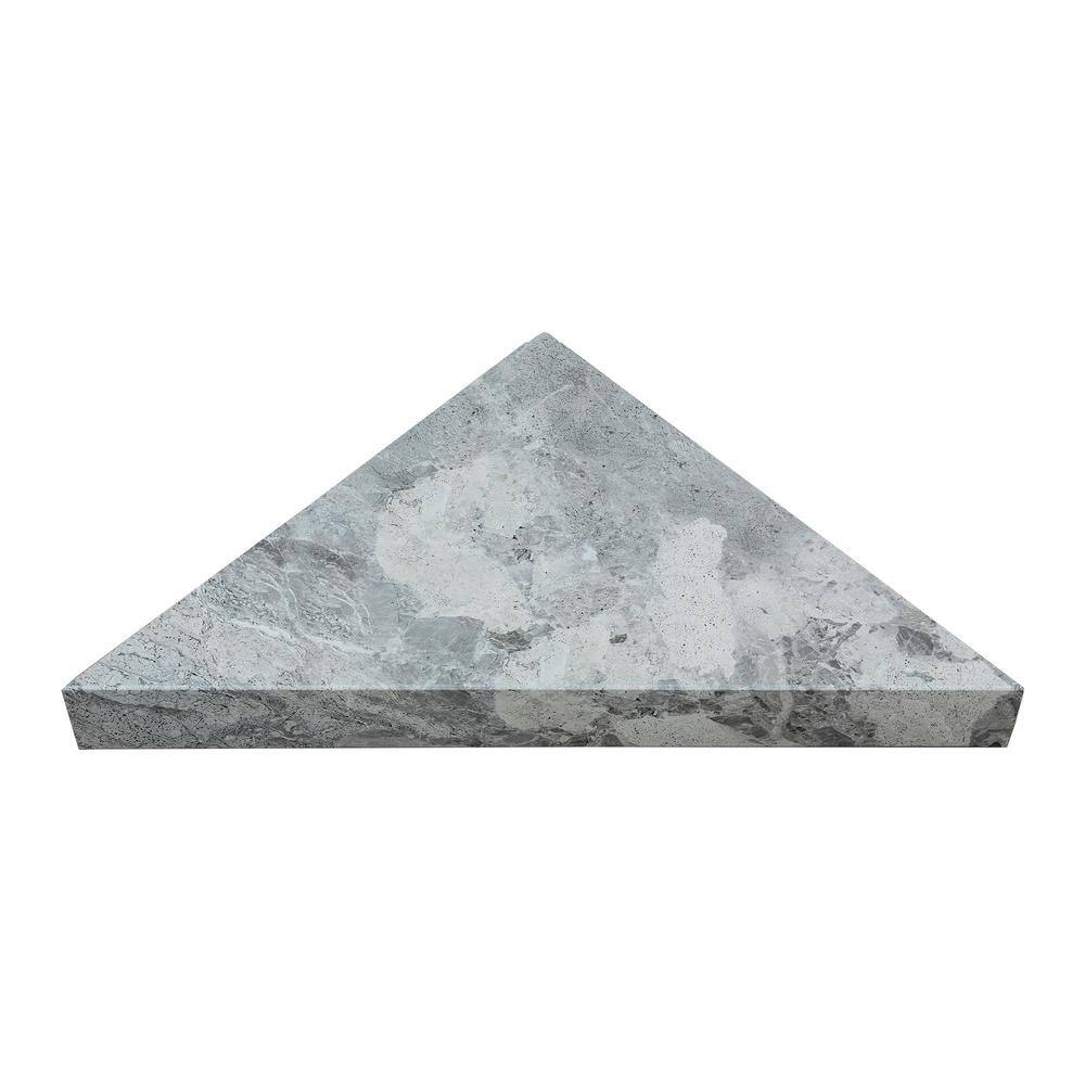 Silver Lake Gray Waterproof PVC Corner Shower Bench