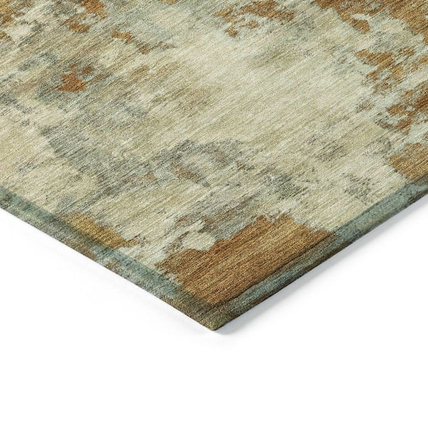 Chantille Machine Washable Indoor/Outdoor Abstract ACN2066 Terracotta 10 ft. x 14 ft. Area Rug