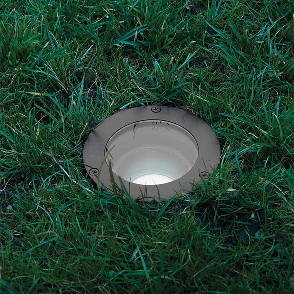 Bronzed Brass LED Inground Light with Adjustable Beam Angle
