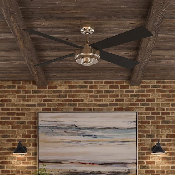 Kemper II 52 in. Indoor Liquid Nickel Ceiling Fan with Remote Control