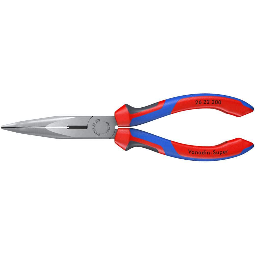 KNIPEX 8 in. Angled Long Nose Pliers with Cutter and Dual
