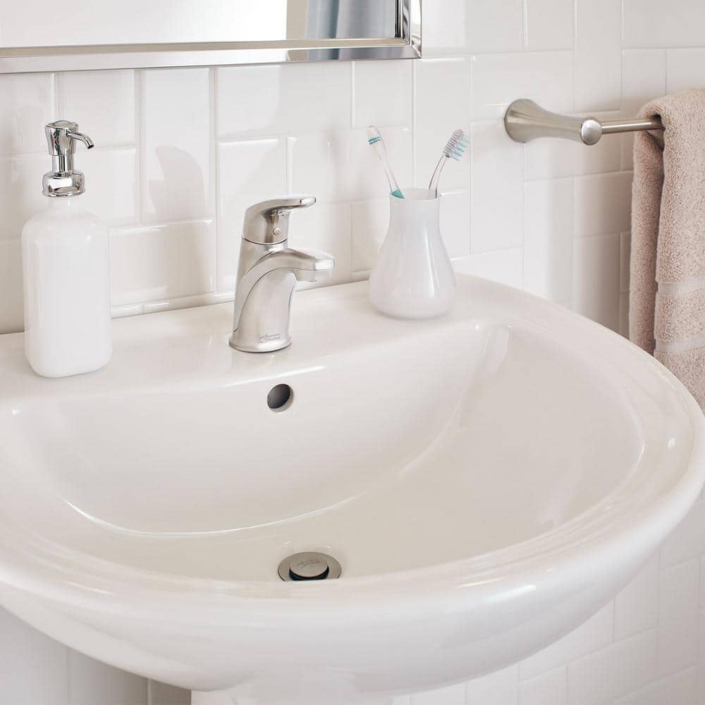 Colony Pro Single-Handle Brushed Nickel Bathroom Faucet with Pop-Up Drain